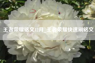 王者荣耀铭文12月_王者荣耀快速刷铭文