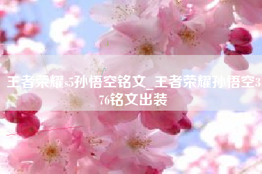 王者荣耀s5孙悟空铭文_王者荣耀孙悟空376铭文出装