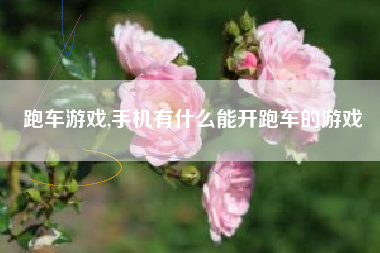 跑车游戏,手机有什么能开跑车的游戏