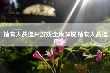 植物大战僵尸游戏全集解说,植物大战僵尸