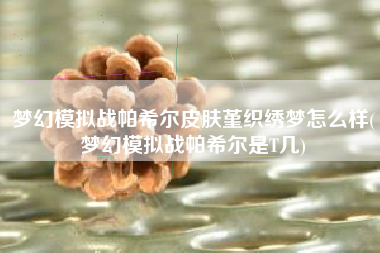 梦幻模拟战帕希尔皮肤堇织绣梦怎么样(梦幻模拟战帕希尔是T几)