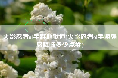 火影忍者ol手游地狱道(火影忍者ol手游强忍降临多少点券)