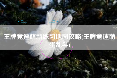 王牌竞速萌新练习地图攻略(王牌竞速萌蛋乱斗)