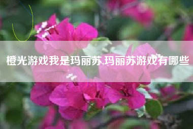 橙光游戏我是玛丽苏,玛丽苏游戏有哪些