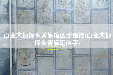 百变大侦探夜雾旅馆凶手是谁(百变大侦探夜雾旅馆凶手)