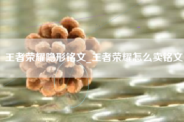 王者荣耀隐形铭文_王者荣耀怎么卖铭文