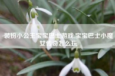 装扮小公主宝宝巴士游戏,宝宝巴士小魔女传奇怎么玩