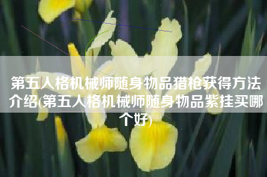第五人格机械师随身物品猎枪获得方法介绍(第五人格机械师随身物品紫挂买哪个好)