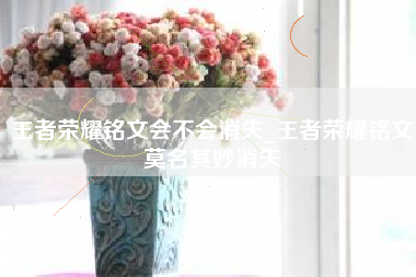 王者荣耀铭文会不会消失_王者荣耀铭文莫名其妙消失