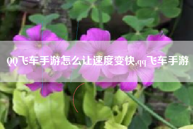 QQ飞车手游怎么让速度变快,qq飞车手游
