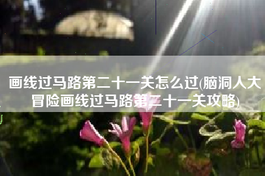 画线过马路第二十一关怎么过(脑洞人大冒险画线过马路第二十一关攻略)