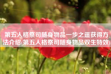 第五人格祭司随身物品一步之遥获得方法介绍(第五人格祭司随身物品双生特效)