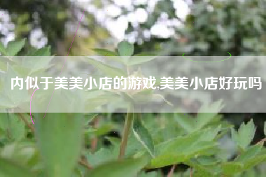 内似于美美小店的游戏,美美小店好玩吗