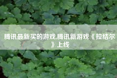 腾讯最新买的游戏,腾讯新游戏《拉结尔》上线