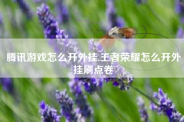 腾讯游戏怎么开外挂,王者荣耀怎么开外挂刷点卷