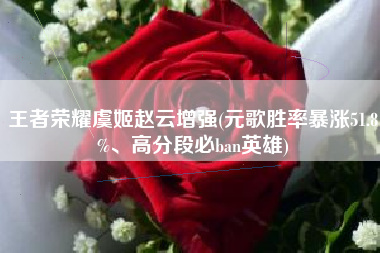 王者荣耀虞姬赵云增强(元歌胜率暴涨51.8%、高分段必ban英雄)