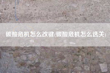 碳酸危机怎么改键(碳酸危机怎么选关)