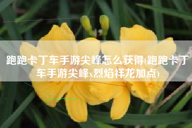 跑跑卡丁车手游尖峰怎么获得(跑跑卡丁车手游尖峰x烈焰祥龙加点)