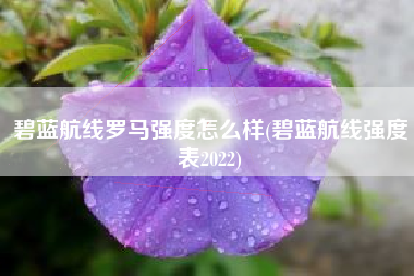 碧蓝航线罗马强度怎么样(碧蓝航线强度表2022)