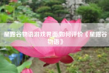 星露谷物语游戏界面,如何评价《星露谷物语》