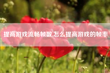 提高游戏流畅帧数,怎么提高游戏的帧率