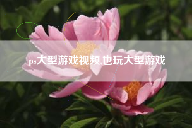 ps大型游戏视频,也玩大型游戏
