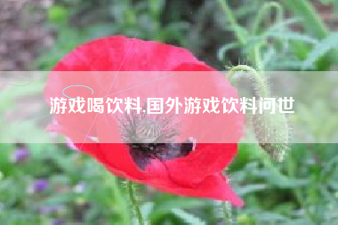 游戏喝饮料,国外游戏饮料问世