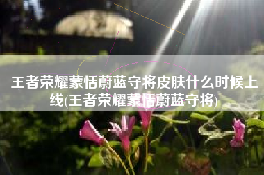 王者荣耀蒙恬蔚蓝守将皮肤什么时候上线(王者荣耀蒙恬蔚蓝守将)