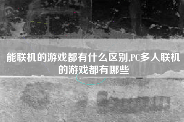 能联机的游戏都有什么区别,PC多人联机的游戏都有哪些