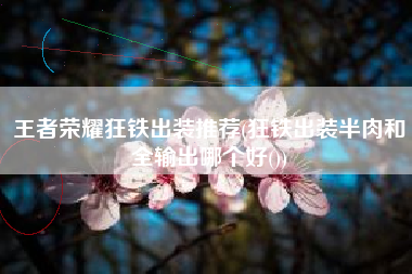 王者荣耀狂铁出装推荐(狂铁出装半肉和全输出哪个好())