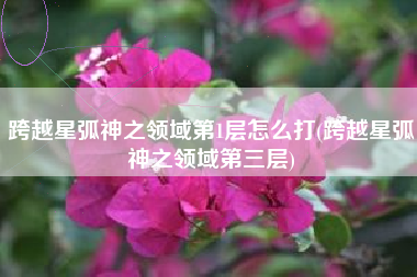 跨越星弧神之领域第1层怎么打(跨越星弧神之领域第三层)