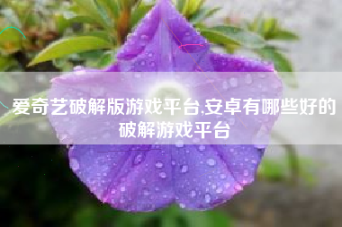 爱奇艺破解版游戏平台,安卓有哪些好的破解游戏平台