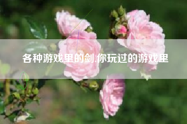 各种游戏里的剑,你玩过的游戏里