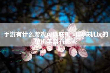 手游有什么游戏可以联机,可以联机玩的单机手游有哪些