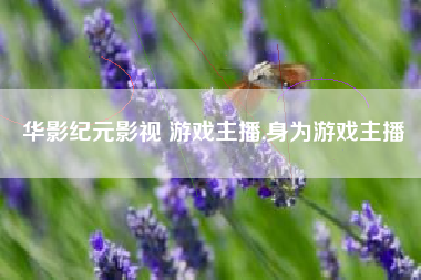 华影纪元影视 游戏主播,身为游戏主播
