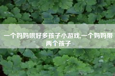 一个妈妈哄好多孩子小游戏,一个妈妈带两个孩子