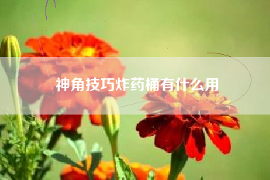 神角技巧炸药桶有什么用