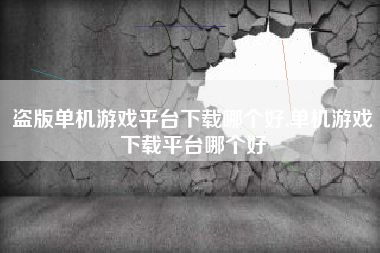 盗版单机游戏平台下载哪个好,单机游戏下载平台哪个好