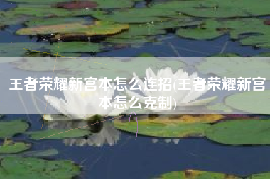 王者荣耀新宫本怎么连招(王者荣耀新宫本怎么克制)