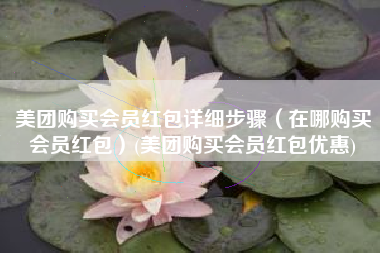 美团购买会员红包详细步骤（在哪购买会员红包）(美团购买会员红包优惠)