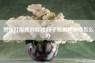 熬夜打游戏的检讨,孩子熬夜打游戏怎么办