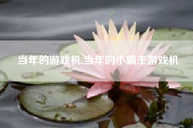 当年的游戏机,当年的小霸王游戏机