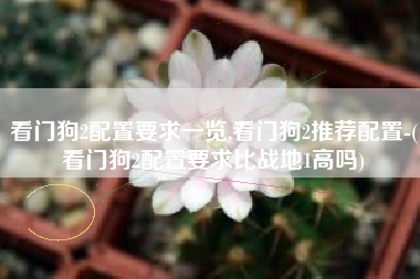 看门狗2配置要求一览,看门狗2推荐配置-(看门狗2配置要求比战地1高吗)
