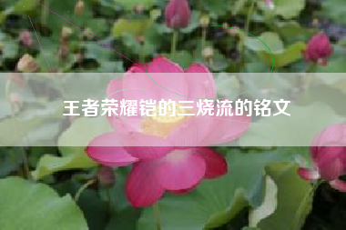 王者荣耀铠的三烧流的铭文