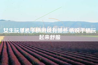 女生玩单机手柄游戏有哪些,听说手柄玩起来舒服
