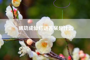 破劫成仙灯谜答案是什么