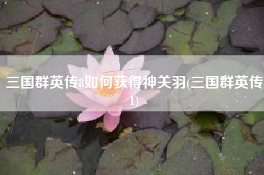 三国群英传8如何获得神关羽(三国群英传1)