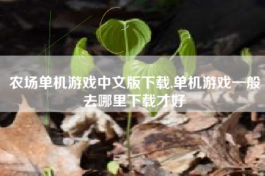 农场单机游戏中文版下载,单机游戏一般去哪里下载才好