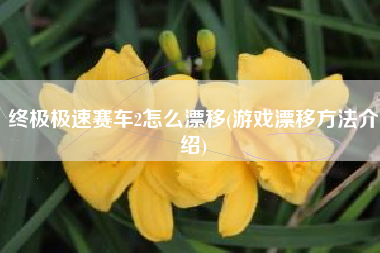 终极极速赛车2怎么漂移(游戏漂移方法介绍)