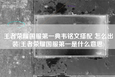 王者荣耀国服第一典韦铭文搭配 怎么出装(王者荣耀国服第一是什么意思)